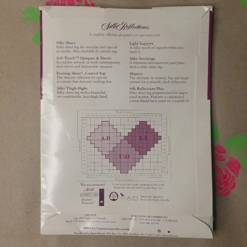 Hanes Silk Reflections Thigh Highs Jet Size AB